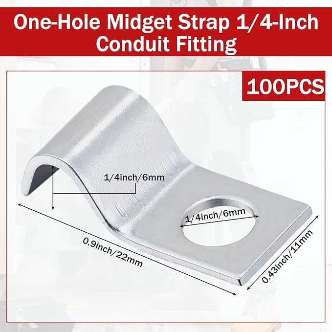 100 Pcs Silver Cable Wire Screw Clips 1/4 Inch, Zinc Plated Steel Clamp Outdoor Cord Clips for Wall Mounting Wire Management