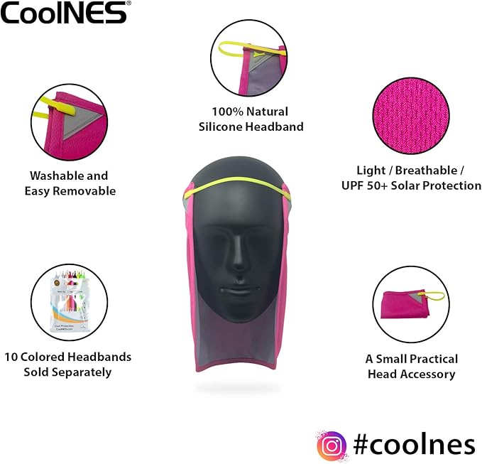 CoolNES - UV Sun Protection Neck Drape Adjustable Multifunctional 2 in 1 Face Covering for Outdoor Fishing - Unisex