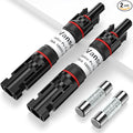 10A Solar Fuse 2PCS,Solar Fuse Holder Inline for Solar Panel and Solar Controller,Waterproof Solar Panel Fuse, Solar Surge Protection Device