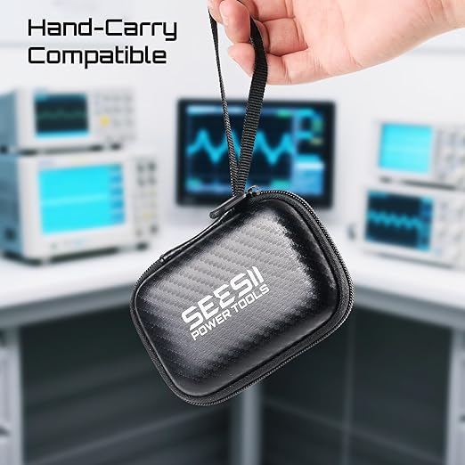 SEESII NanoVNA-H Antenna & Vector Network Analyzer 9KHz-1.5GHz with 2.8" EVA Protective Case, Waterproof & Shockproof, Measures S-Parameters, SWR, Phase, Delay, Smith Chart, HW3.7