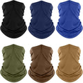 Fuinloth Neck Gaiter, 6 Pack Cooling UV Protection Bandana Face Mask Gator Scarf for Men Women
