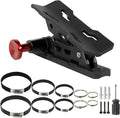 Quick Release Fire Extinguisher Mount with 10 Clamps- Universal Fit Roll Bar & Wall Mount Bracket Holder Adjustable Mounting for UTV Motorcycle Compatible with Jeep Wrangler Polaris RZR Ranger ATV