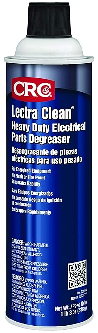 CRC Lectra Clean Heavy Duty Electrical Parts Degreaser, 19 Wt Oz,(Pack of 12), 02018CS