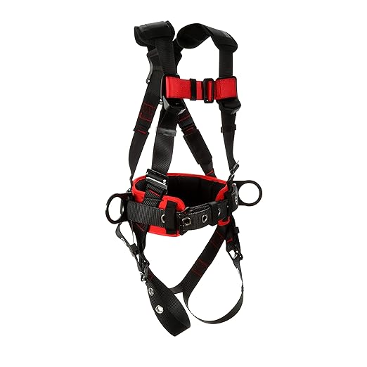 3M Protecta P200 Construction Style Positioning Harness, 1161310, Black, X-Large, 1 Ea/Case