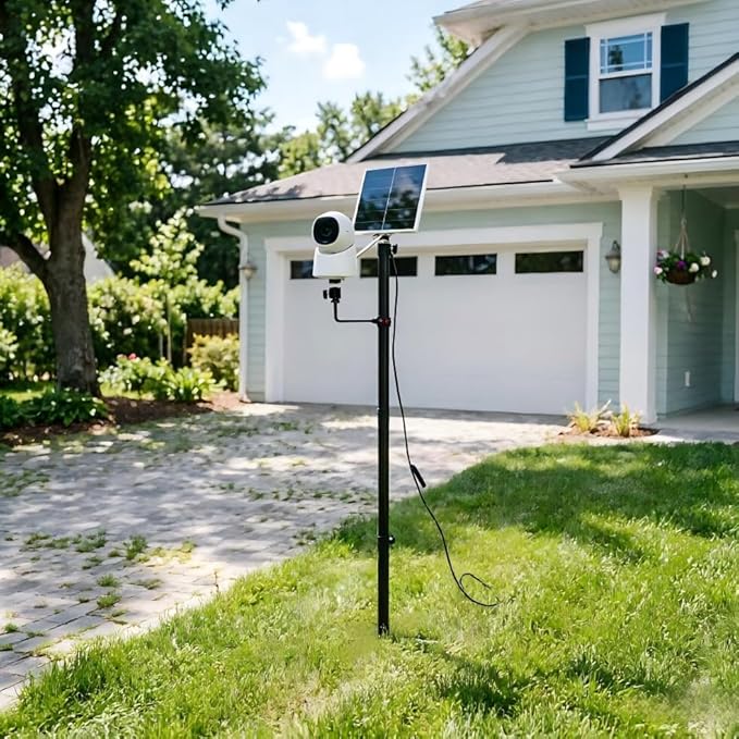 Heavy Duty Ground Stake Mount Stand, 2-Pack Upgraded 72" Trail Camera Holders with 4-Pack 360° Adjustable Ball Heads 1/4"-20(6mm) for Outdoor Trail Camera, DSLR, Solar Panel, LED Light, Birdhouse