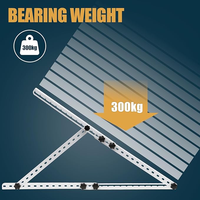 Solar Panel Mount, 32 in with Foldable Tilt Legs Adjustable Solar Panel Tilt Mount Brackets Set Installed on, Roof, Boat,Ieal for 180 200 300 400 Watt for Roof