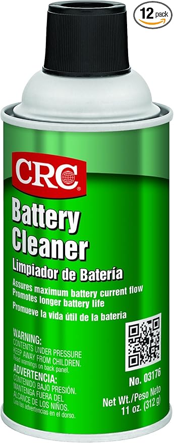 Crc Battery Cleaner 03176 – 11 Wt. Oz., Industrial Grade Aerosol Can With Water Rinseable Formula (Pack of 12)