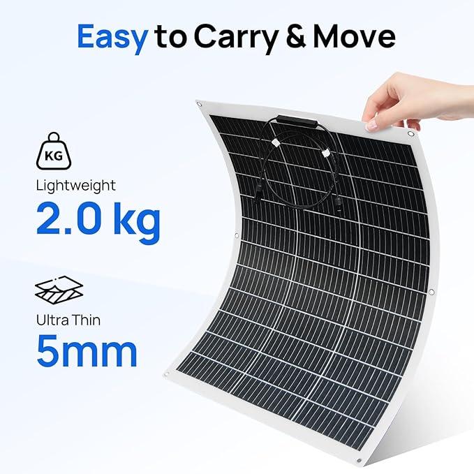 ECO-WORTHY 260Watt 12Volt Flexible Solar Panel Kit for Off Grid Home RV, Boat and Uneven Surfaces:2pcs 130W Mono Solar Panel + 30A 12V Charger Controller + Solar Cable + Tray Cable + Y Branch