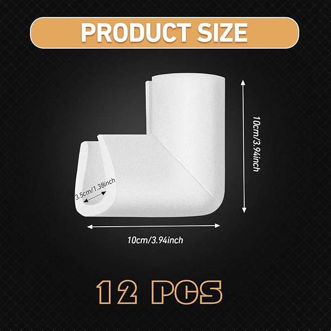 Frienda 12 Pcs Foam Corner Protectors for Moving Mirror TV Box Frame Edge Protection Corners for Pictures Photo Shipping Packaging Holiday Gift Wrapping