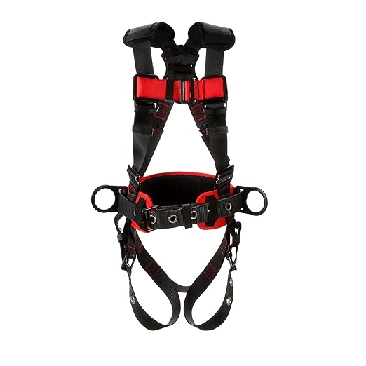 3M Protecta P200 Construction Style Positioning Harness, 1161310, Black, X-Large, 1 Ea/Case