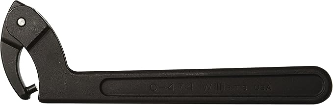 Williams 2" to 4-3/4" SAE Adjustable Pin Spanner Wrench, Heavy-Duty Design for Lock Nut Rings, Collars & Bearing Adjustments in Demanding Industrial Environments