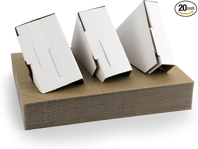 Golden State Art, 20 Pack Adjustable Cardboard Corner Protectors, Fits 1", 1.5" and 2.1" Frames, Edge Protectors for Shipping Paintings, Picture Frame, Packing Item Edge Protection