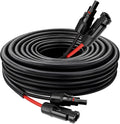 Solar Panel Extension Cable - 10AWG 10FT Solar Wire with Female & Male Waterproof Connector Flame Retardant Protective Sleeving PV Wire for RV, Photovoltaic Systems, Home, Boat, Solar Panels, Car