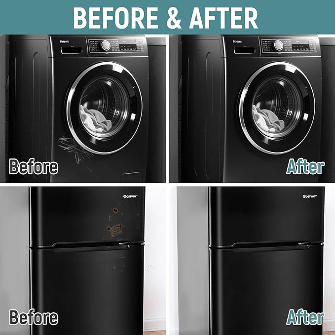 Black Appliance Paint, 32 Oz – High Gloss Finish for Metal anti-rust | Home Appliances Refinishing | Durable, Ovens, Microwaves, Dishwashers，Fast-Drying, Metal & Plastic Safe