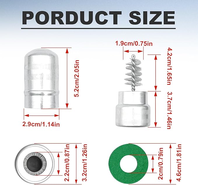 Battery Terminal Cleaner Kit - 12PCS Protector Fiber Washers and 2PCS Cleaning Brush Best for Extend Car Marine Battery Life Automotive Accessories Universal for Car, Boat, RV, Marine