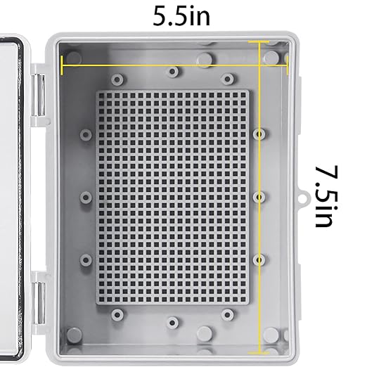 Junction Electrical Box Waterproof Box ABS Plastic Dustproof Waterproof Outdoor Universal Project Enclosure Weatherproof Enclosure Clear 8"x6.1"x3.9"