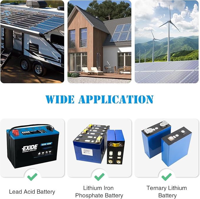 briidea Automatic Transfer Switch, 50A 5500 Watt ATS Dual Power Controller for Off Grid Solar Wind Systems DC 12V 24V 48V AC 110V 220V, Black