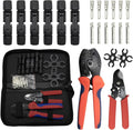 Solar PV Panel Crimping Tool Kit, with 6 Pairs Solar Connectors, Iron Wire Cable Cutter, Solar Spanner Wrenches, Solar Connector Crimper, Works for AWG10-14,2.5/4/6mm²