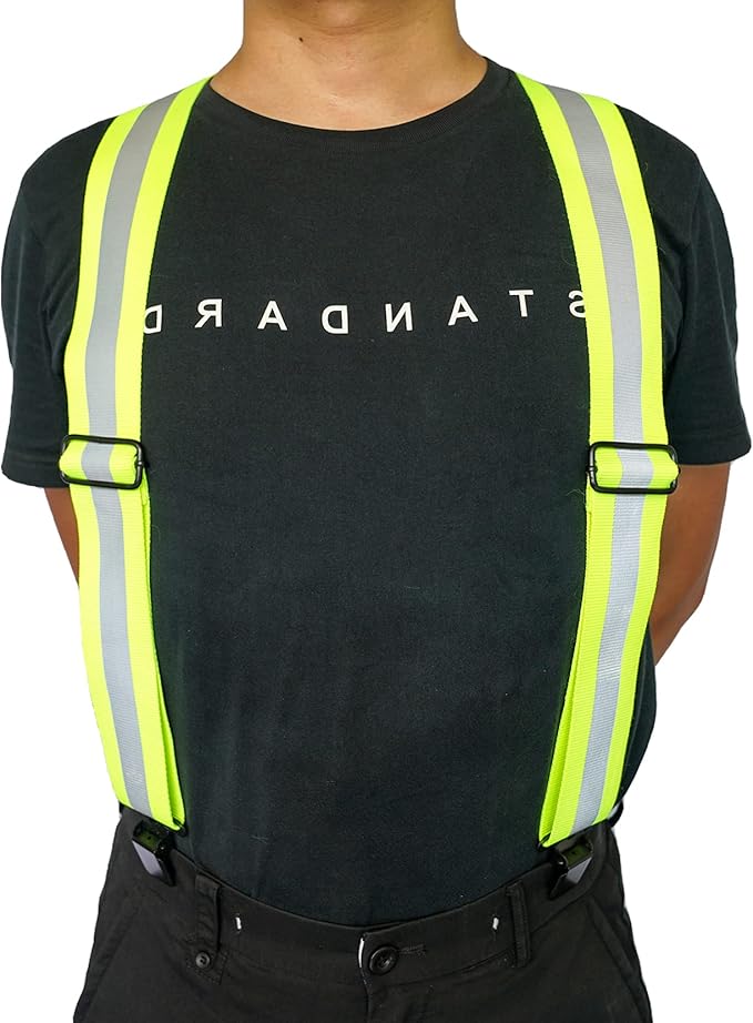MELOTOUGH Reflective Safety Suspenders|Work Suspenders with Hi Viz Reflective Strip Hold Up Tool Belt Suspenders