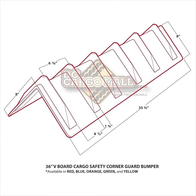 DC Cargo - Heavy-Duty Edge Protectors, 8"x8"x36" (Pack of 8) Strap Protectors for Flatbed Equipment, Unparalleled Cargo Management Solutions for Truckers, Contractors, and Outdoor Enthusiasts