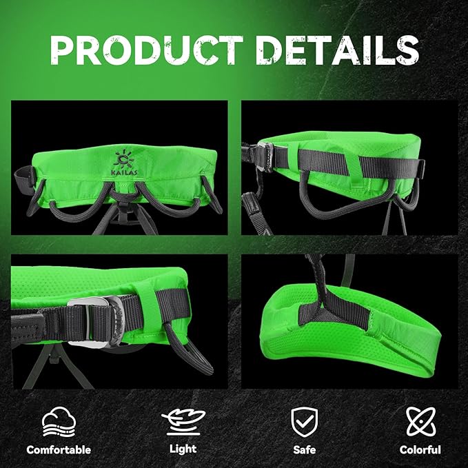 KAILAS Airo Rock Climbing Harness Men Roofing Harnesses Rescue Mountaineering Safety Belt Women Comfortable Lightweight