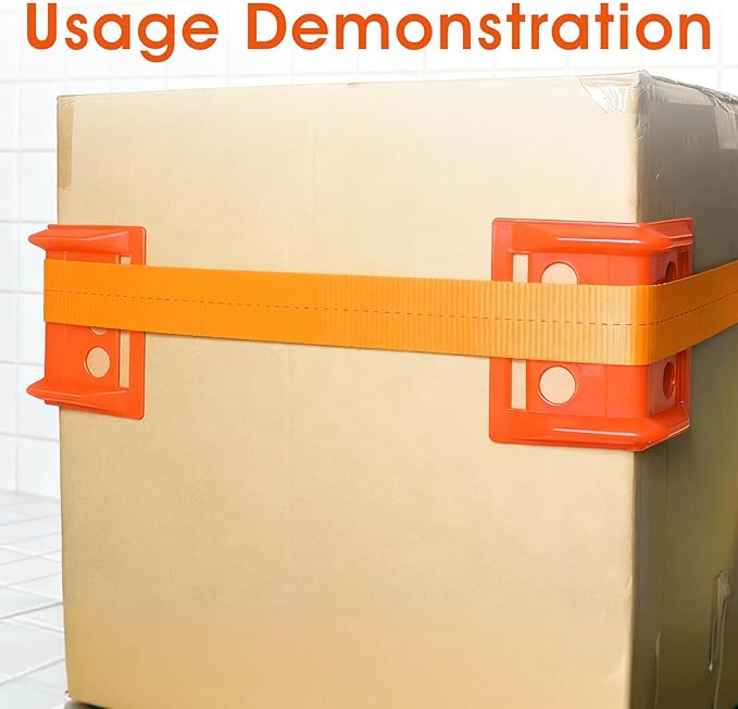 20 Packs Flatbed Edge Protectors, Corner Protectors, Cargo Loads, Tie Down Protector for 4 Inch Straps, Protects Cargo Edges Winch Ratchet Straps Plastics Contruction Protector Orange