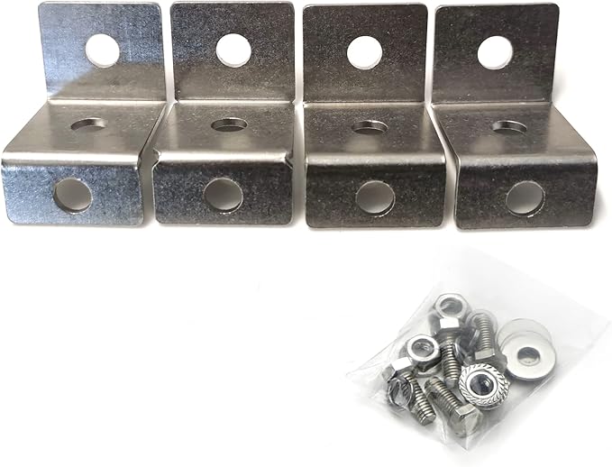 iJDMTOY 10 Sets (40pcs) Bulk Solar Panel Z Shape Mounting Brackets Compatible with RV Boat Off Grid and Household Flat Roof or Wall Mount