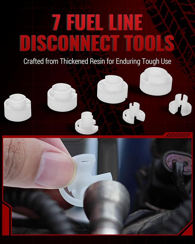 25 PC Fuel Line Disconnect Tool Set, Master Quick Disconnect Tool Set for A/C Fuel & Transmission Systems, Fuel Line Removal Tool Compatible with Ford Chevy GM Chevy Mazda