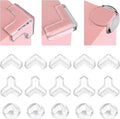 28 Pcs Clear Corner Protector - L, T, Round Shape Corner Guards & Bumpers to Cover Sharp Furniture & Table Edges for Baby Kid Toddler Safety