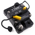 E9 60 Amp Circuit Breaker with Manual Reset | Waterproof IP67 Protection 12V - 72V DC 60A Switchable 60a