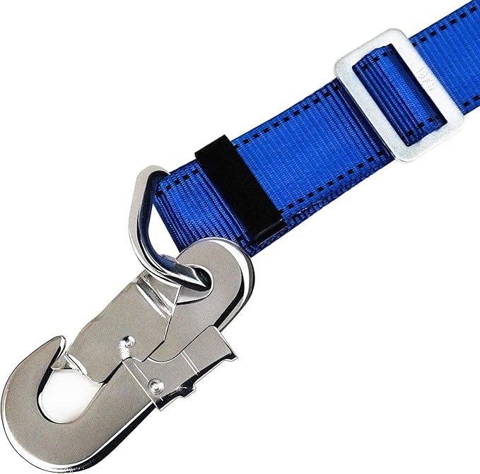 NTR Safety Harness Lanyard, Fall Protection Lanyard and Safety Belt Adjustable,from 4-Feet to 6-Feet Outdoor Tree Climbing Belt Restraint Lanyards With Large Snap Hooks
