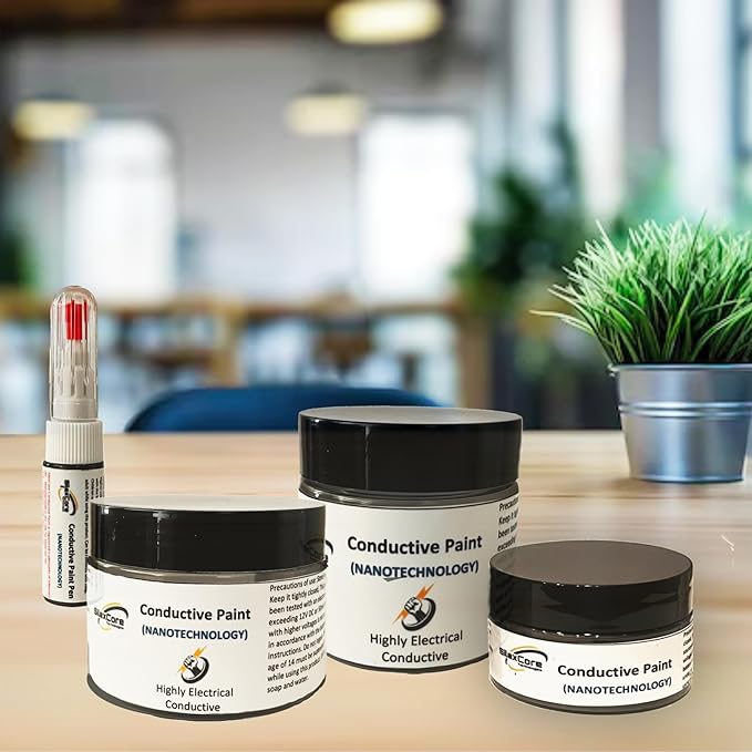 Conductive Paint, Highly Electrical Conductivity Designed Using Nanotechnology Materials, Multipurpose and suitable for versatile surfaces, perfect for EMF shielding paint (1 Fl Oz (Pack of 1))