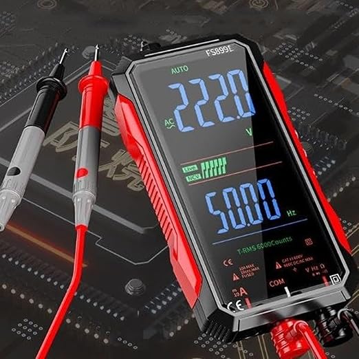 Digital Multimeter, FS899L Multimeter, USB Rechargeable Digital Multimeter – 6000 Counts, Automatic Digital Display Multimeter Tester for Home and Industrial Electrical Issues (FS899L)