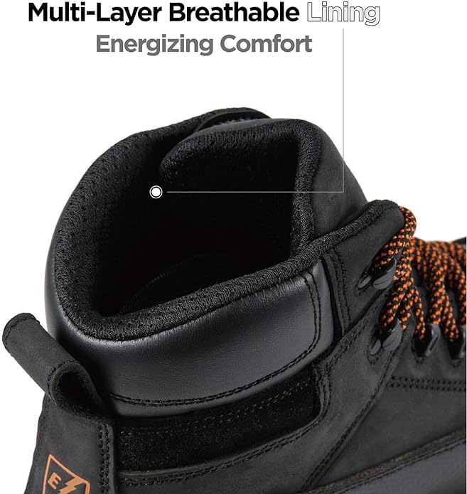 SUREWAY Men's 6" Waterproof Soft/Composite Toe Work Boots - Crazy Horse Leather Safety Shoes,GoodyearWelt Slip Resistant EH Rated Heavy Duty Construction Boots for Industrial, Roofing, Landscaping