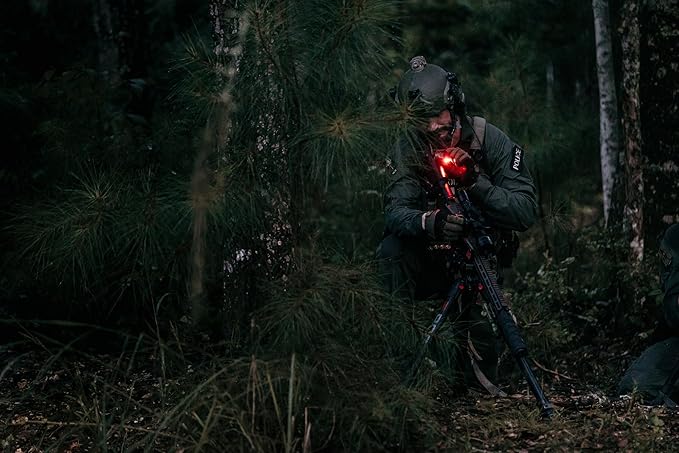 Princeton Tec FRED Tactical LED Headlamp Rugged Reliable Lighting with Multiple Brightness Levels Red and White LEDs Hands Free Compact Design Ideal for Field, Utility Work and Professional Use