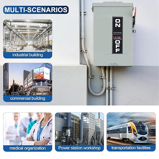 2P 30Amp 120V/240V General Duty Safety Switch,Disconnect Switches Box,Quick Disconnect Safety Switch