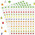 2400 Pcs Small Sticker for Kids,Mini Fruit Sticker Cute Paper Decals 10 Designs Self-Adhesive Stickers for Summer Party Envelopes Scrapbook Gifts DIY Supplies,0.5in（Fruit）