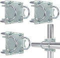 3 Sets Antenna Mast Clamp Cross-Over Bracket Kit with U Bolts for 1"-2" OD Poles, Heavy Duty Mounting Hardware for MINO Yagi TV Antennas, Security Camera, Weather Station