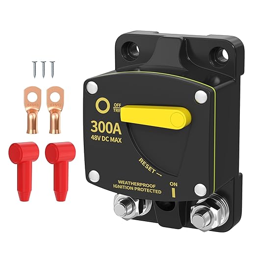 300 Amp Circuit Breaker 12V Automotive Replacement Circuit Breaker Switches & DC Manual Reset 1 Pack