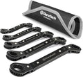 DURATECH 5 Pc Double Offset Box End Reversible Ratcheting Wrench Set, SAE, Heavy-duty, Matte Chrome Plated, Ratchet Spanner Crooked for Narrow Spaces (1/4-7/8 inch)