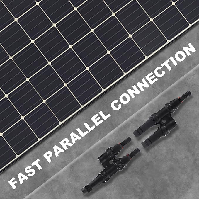 1 Pair Solar Branch Connectors Y Connector, for Parallel Connection Between Solar Panels FMM+MFF, Solar Branch 2-1 MC4 Connectors