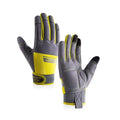 HANDLANDY Work Gloves Mens & Women, Utility Safety Mechanic Working Gloves Touch Screen, Flexible Breathable Yard Work Gloves (Large, Grey&Yellow)