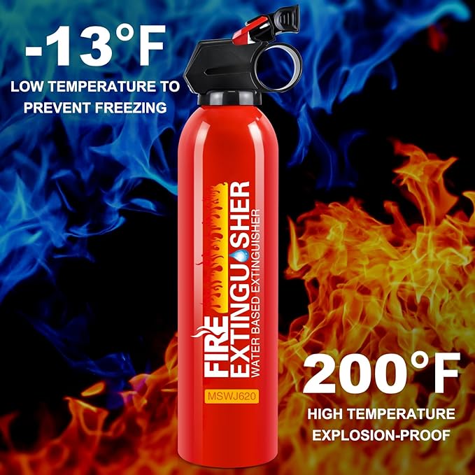 Portable Fire Extinguisher for Home and Vehicle - 4 Pack Small Fire Extinguisher with Mount for A, B, C, K Fire, Suitable for Vehicle, Home, Kitchen, Car, Boat, Camping