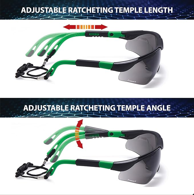 ProtectX Classic Safety Glasses, Anti-Fog Scratch Resistant Lenses, Protective Eyewear for Work, Indoor/Outdoor, ANSI Z87.1