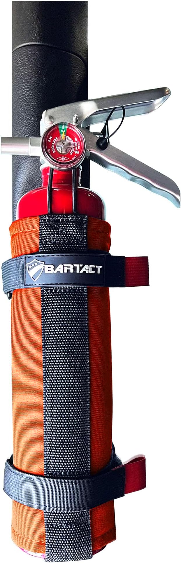 Bartact - 2.5 lb Roll Bar Fire Extinguisher Mount for Vehicle Holder, Adjustable Fire Extinguisher Holder Mount, US Made Universal Vehicle Fire Extinguisher Holder Fits All Roll Bars (Orange)