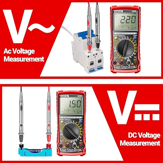 ANENG SZ26 Multimeter,Digital Automotive Engine Analyzer with 500-10000RPM Tach,Dwell Angle,Duty Cycle,DC Current,AC/DC Voltage,Amp,Ohm,Large LCD,Data Hold,Versatile Tester for Car Diagnostics