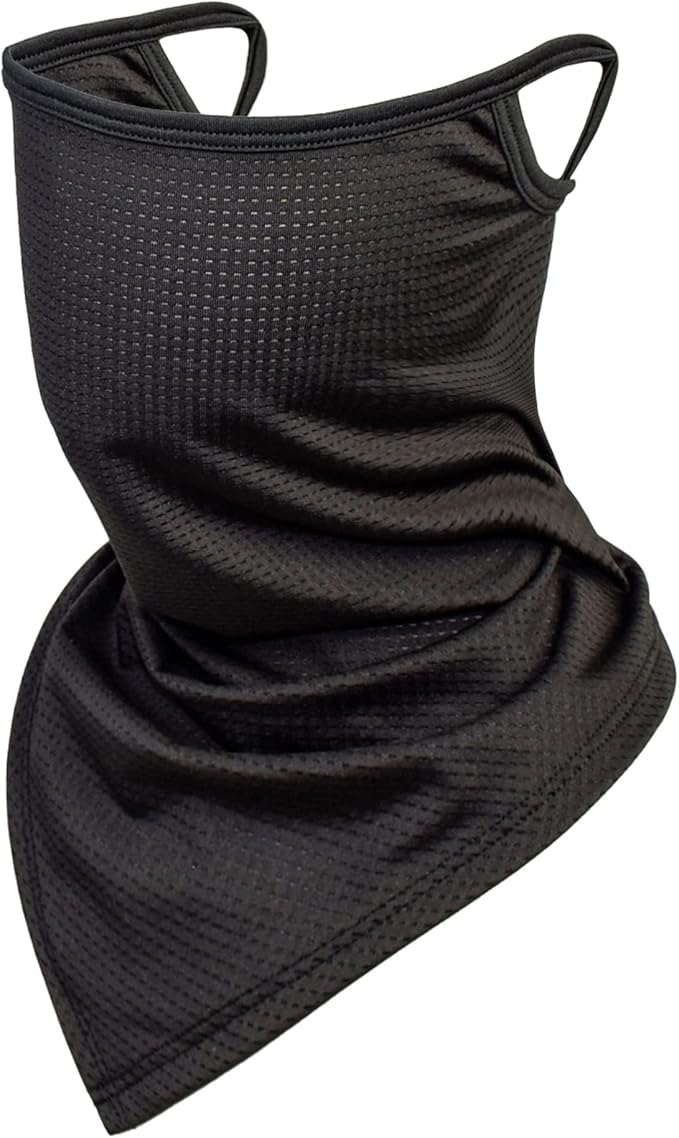 Balaclava Neck Gaiter with Ear Loops Scarf Bandana UV Sun Protection Outdoors Face Mask Cover for Women Men