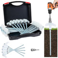 8" Screw in Tent Stakes Heavy Duty, Ground Anchors Screw in, Metal Threaded Tent Spikes, Camping Pegs for Canopies & Gardening Inflatable Decor (20 PCS Luminous)