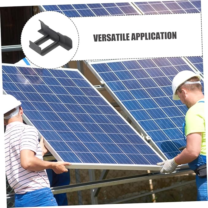 12pcs Solar Panel Clamps Photovoltaic Panel Bracket Easy to Use Water Drainage Clip Solar Module Clip Robust Construction