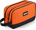 10 Inch Small Tool Bag, Zipper Tool Pouch Two Compartments Heavy Duty, Utility ToolBag with Carrying Handle, Tools Storage Organizer for Electrician Mechanic, Gift for Men Dad,Orange
